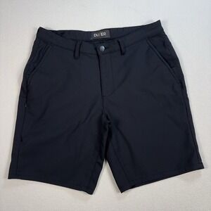 DU/ER NuStretch Shorts Men's 33 (fits 34x8.5) Dark Navy Black Stretch Pockets